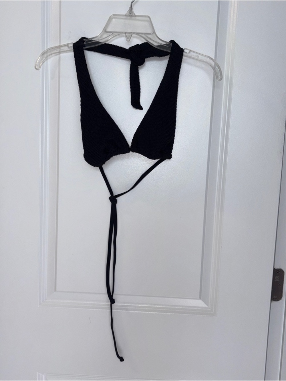 Women’s wild fable Black Ribbed Triangle Bikini Top Size: XS